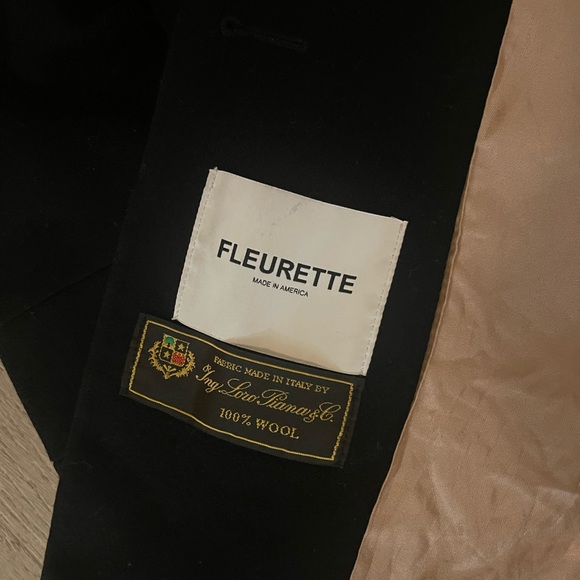 Fleurette Placket Front Loro Piana Wool Coat -4  like  new - Picture 3 of 10